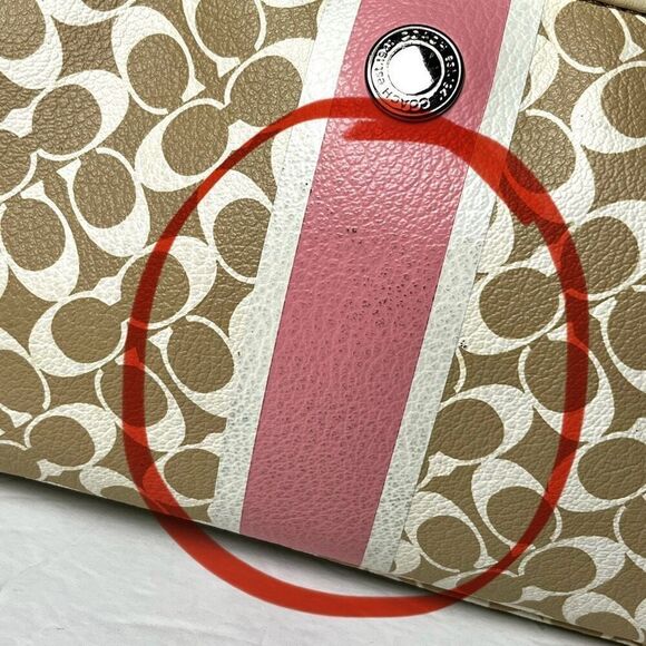 Coach Signature Logo Cosmetic Bag - Picture 2 of 8